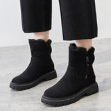 Kerstin | Gemütliche Und Elegante Rauleder Stiefeletten – Schwarz
