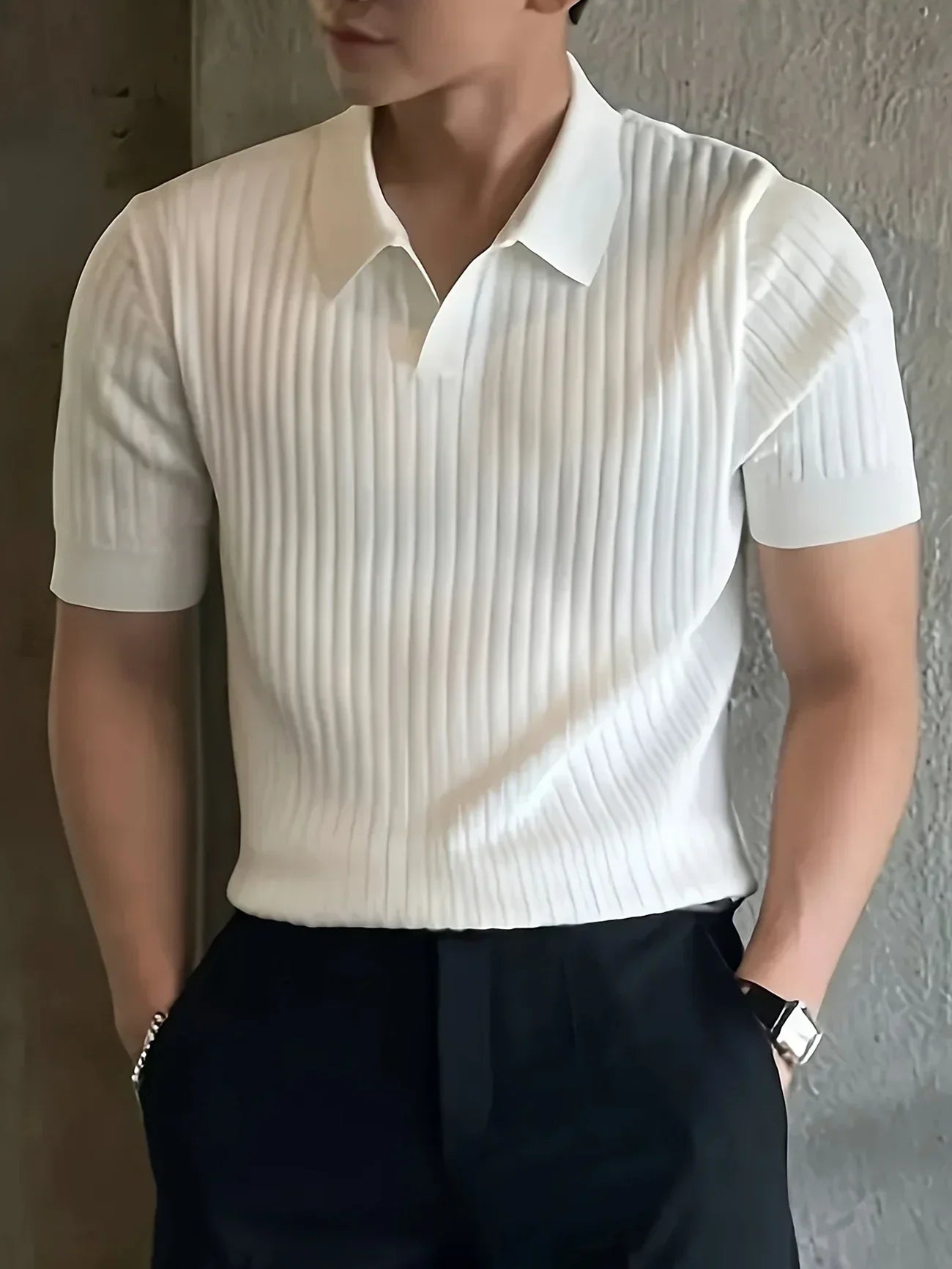 Avgustin – Lässiges Kurzarm Polo Hemd