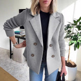 Ursula | Kuscheliger Und Stilvoller Pullover Blazer – Grau