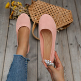 Orthopädische Damen-Ballerinas mit Komfortsohle & klassischem Design – Mia – Rosa