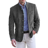 Anton | Herren Eleganter Freizeitblazer mit Knopfverschluss – Grau