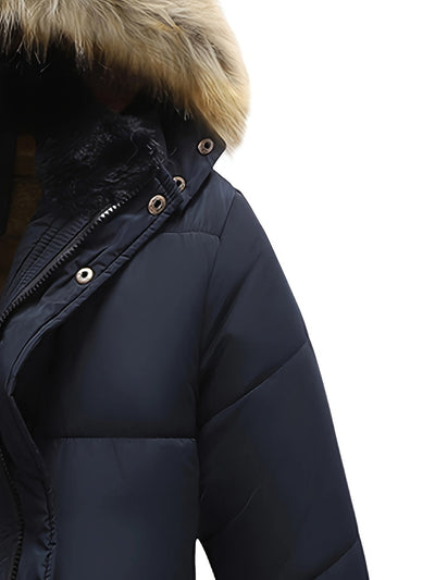 Lässiger Kapuzen-Polyester Wintermantel mit Fleecefutter für Herren | Ideal für den Winter