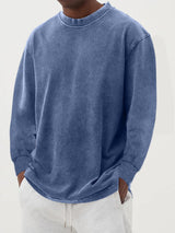 Fabian | Herren Oversized Langarm Strickpullover – Dunkelblau