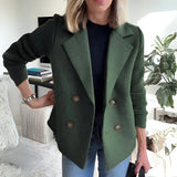 Ursula | Kuscheliger Und Stilvoller Pullover Blazer – Grün