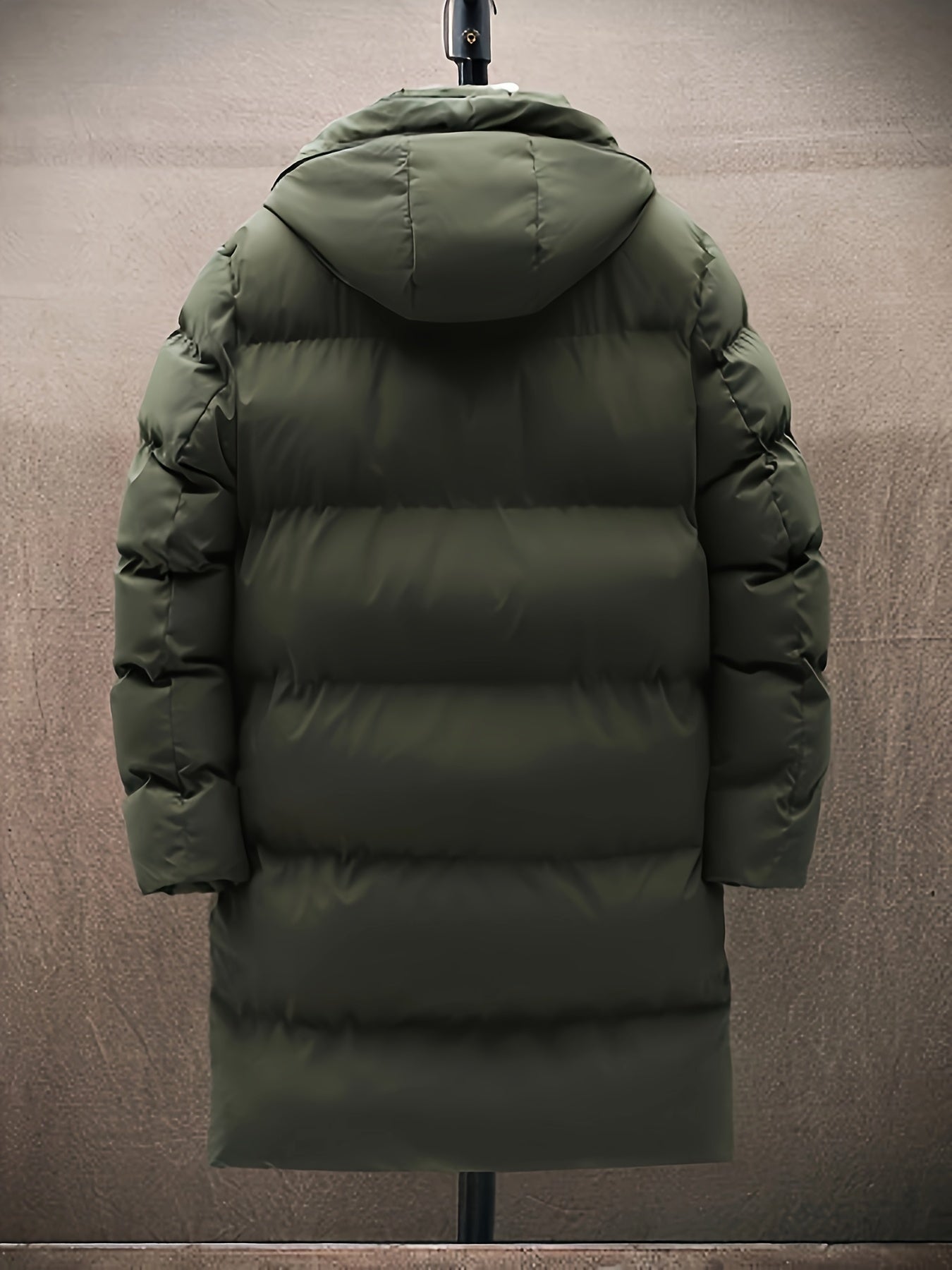 Lässiger langer Steppmantel mit Kapuze für Herren | Ideal für den Winter