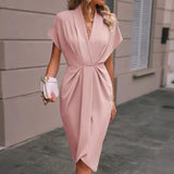 Alastrina - Elegantes Midikleid mit langen Ärmeln – Rosa
