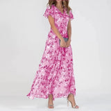 Glamouröses Bauchkaschierendes Kleid | Maxi-Kleid für Damen – Rosa