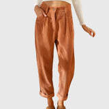 Johanna | Damen Cordhose modern chic für jeden Anlass – Aprikose