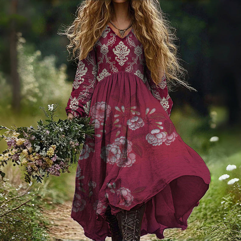 Hanna - Kleid mit Blumendruck im Vintage-Stil