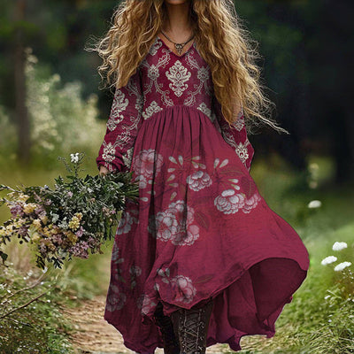 Hanna - Kleid mit Blumendruck im Vintage-Stil