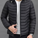 Fennick | Herren Steppjacke mit Kapuze – Schwarz