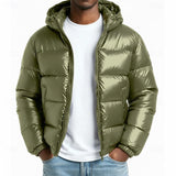 Fenrik | Herren Steppjacke mit Kapuze Winterjacke – Grün