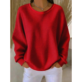 Finja | Damen Oversize Strickpullover – Rot
