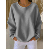 Finja | Damen Oversize Strickpullover – Grau
