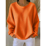 Finja | Damen Oversize Strickpullover – Orange
