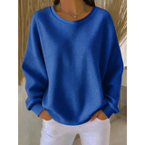 Finja | Damen Oversize Strickpullover – Blau