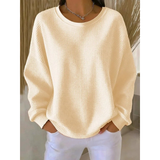 Finja | Damen Oversize Strickpullover – Aprikose