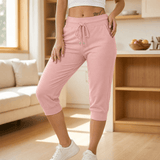 Fjelma | Damen Capri Jogginghose mit Tunnelzug – Rosa