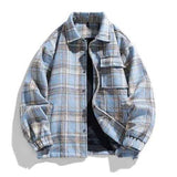 Flanell Jacke Herren – Blau