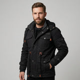Fleecejacke Herren Mit Kapuze – Schwarz