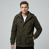 Fleecejacke Herren Mit Kapuze – Armeegrün