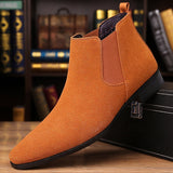 Florentin | Herren Chelsea Stiefeletten Wildleder – Braun