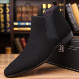 Florentin | Herren Chelsea Stiefeletten Wildleder – Schwarz
