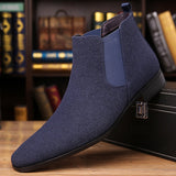 Florentin | Herren Chelsea Stiefeletten Wildleder – Blau
