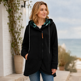 Florentine | Damen Wasserdichte Jacke Mit Kapuze Und Schutz Vor Regen – Schwarz
