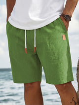 Florian | Herren Freizeitshorts mit Kordelzug Regular Fit – Grün
