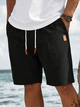 Florian | Herren Freizeitshorts mit Kordelzug Regular Fit – Schwarz