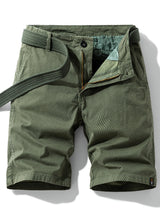 Herren Gestreifte Cargo Shorts – Grun