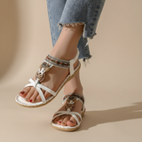 Clara | Schicke Boho Sandalen Damen Stil – Weiß