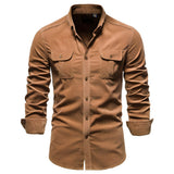 Freizeithemd Kurzarm Herren Slim Fit – Braun
