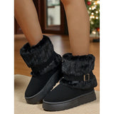 Freyke | Damen Wasserdichte Winterstiefel mit Fellrand – Schwarz