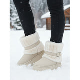 Freyke | Damen Wasserdichte Winterstiefel mit Fellrand – Beige