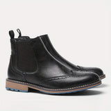 Fridolin | Herren Chelsea Boots Stiefelette Schwarz – Schwarz
