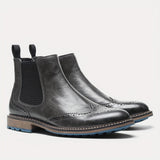 Fridolin | Herren Chelsea Boots Stiefelette Schwarz – Grau
