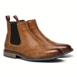 Fridolin | Herren Chelsea Boots Stiefelette Schwarz – Braun