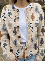 Charlotte | Damen-Cardigan mit Knöpfen und langen Ärmeln – Beiger Cardigan