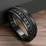 Geflochtenes Herren Armband – Schwarz
