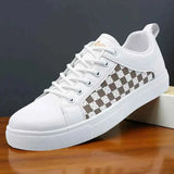 Gemusterte Schnür-Sneaker – Grau