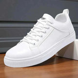 Gemusterte Schnür-Sneaker – Weiß