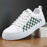 Gemusterte Schnür-Sneaker – Grün