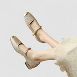 Orthopädische Mary-Jane-Schuhe für Damen – Beige