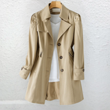 Gerlotte | Damen Trenchcoat Figurbetont Mantel – Khaki