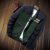 Gestreifte Bomberjacke Herren – Dunkelblau