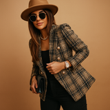 Leonie | Stilvoller Damen Blazer elegant modern geschnitten – Braun