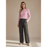 Giada | Damen Strickpullover mit Struktur und Komfort – Rosa