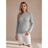 Giada | Damen Strickpullover mit Struktur und Komfort – Grau